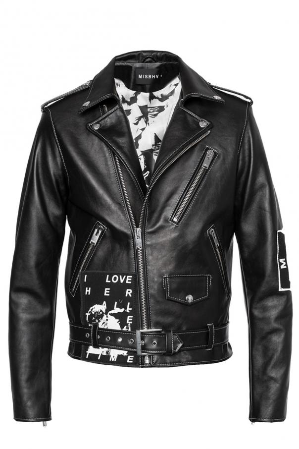 MISBHV Printed biker jacket