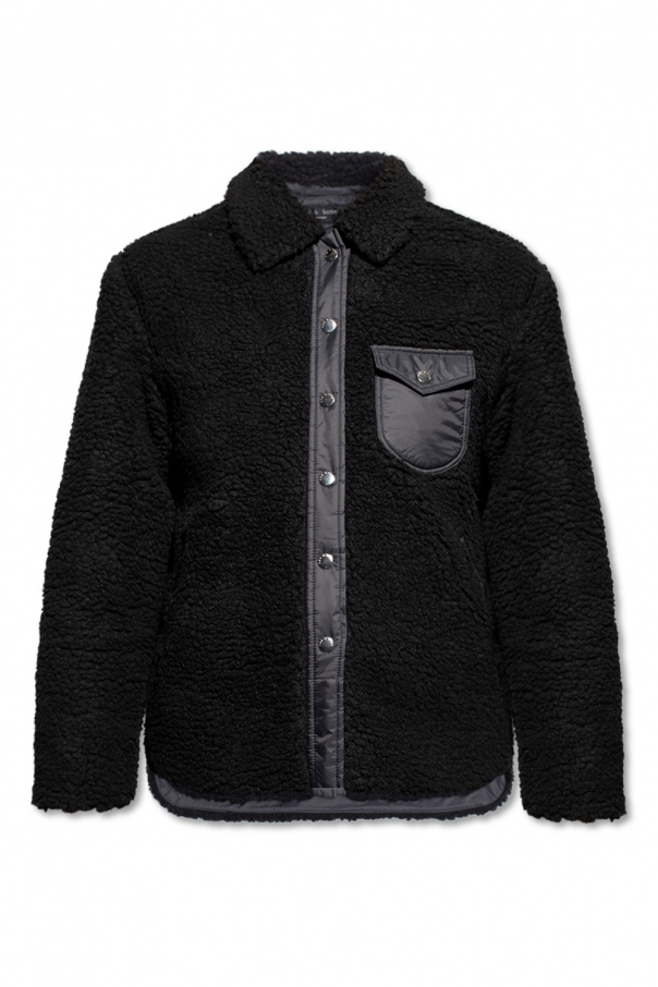 dodo bar or rib knit shirt  Faux-shearling oversize jacket