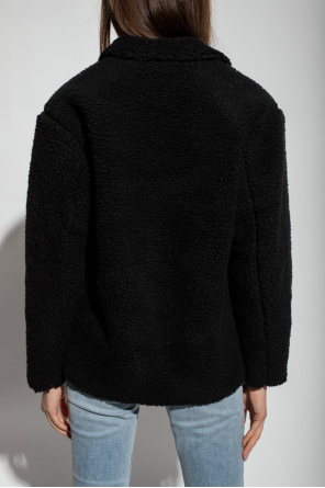 dodo bar or rib knit shirt  Faux-shearling oversize jacket