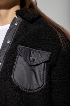 dodo bar or rib knit shirt  Faux-shearling oversize jacket