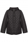 ETRO chest logo-print hoodie Hooded quilted jacket