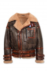 Balmain Shearling coat with straps