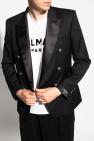 balmain shoes Blazer with peak lapels