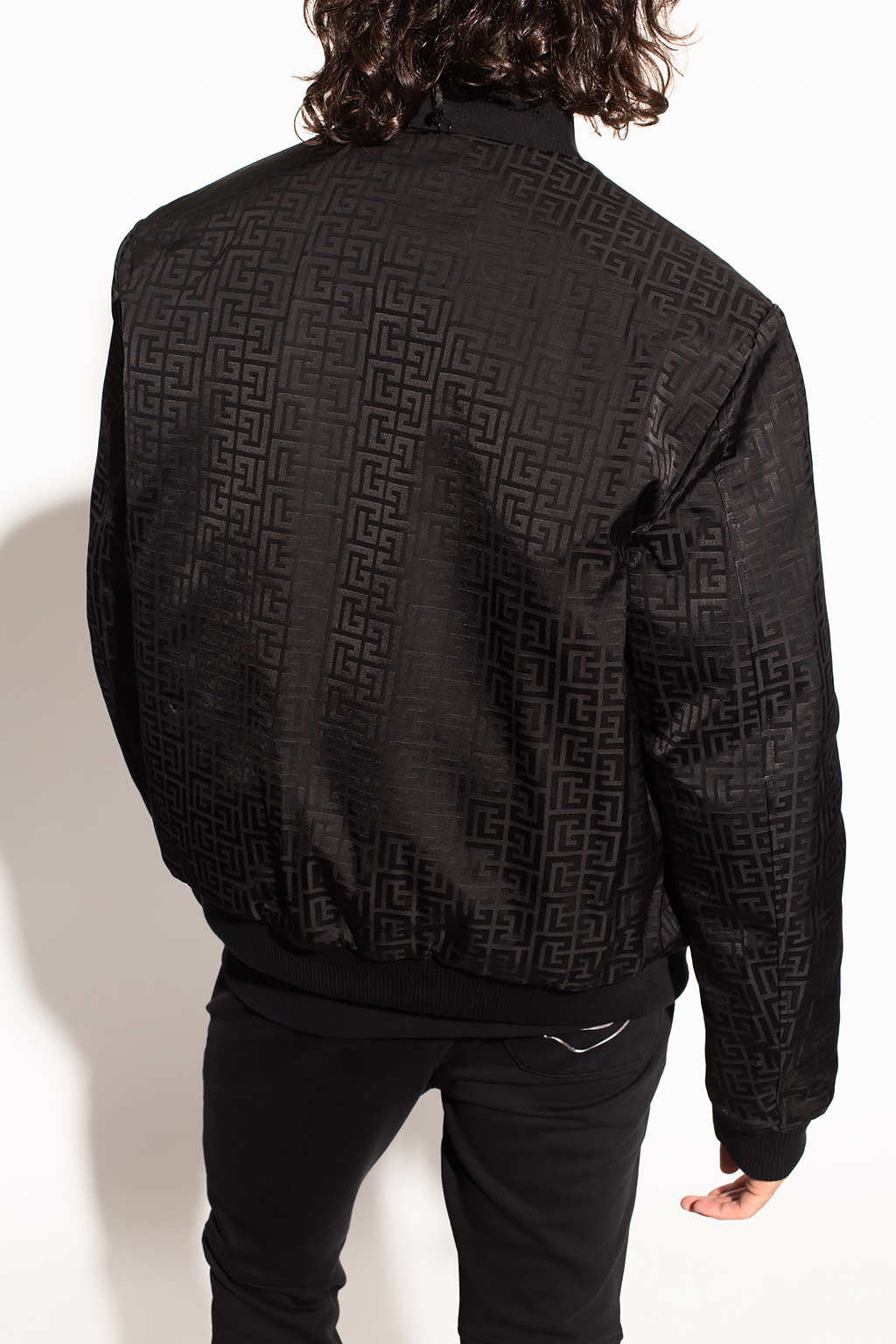 Balmain Reversible Monogram Jacquard Bomber Jacket - It 50/L