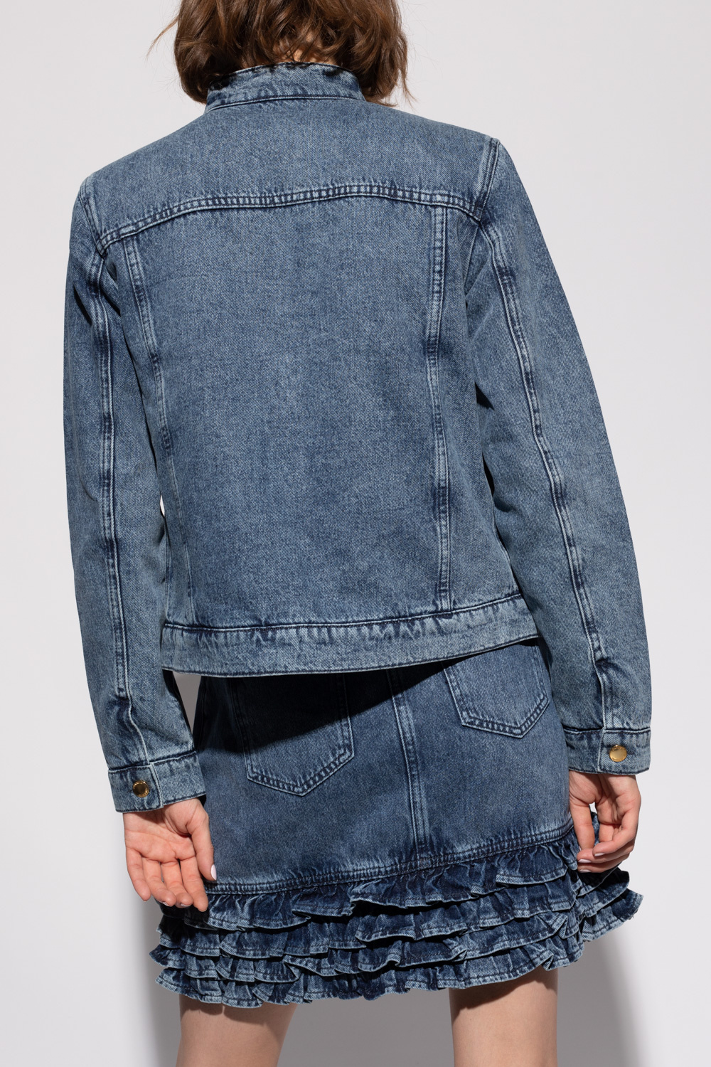 Love Moschino Denim jacket with standing collar