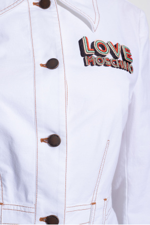 Love Moschino fendi kids logo cotton t shirt