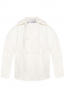 Proenza Schouler White Label frayed edges knitted top Fur coat