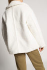 Proenza Schouler White Label frayed edges knitted top Fur coat