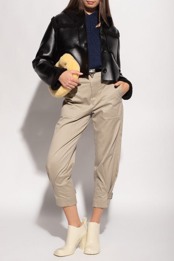 PROENZA SCHOULER LEATHER DERBY SHOES Cropped jacket in vegan leather
