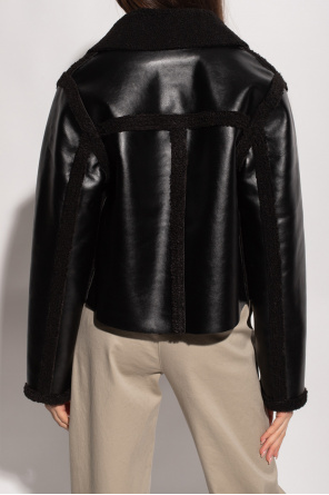 Proenza Schouler Quad leather mules Weiß Cropped jacket in vegan leather