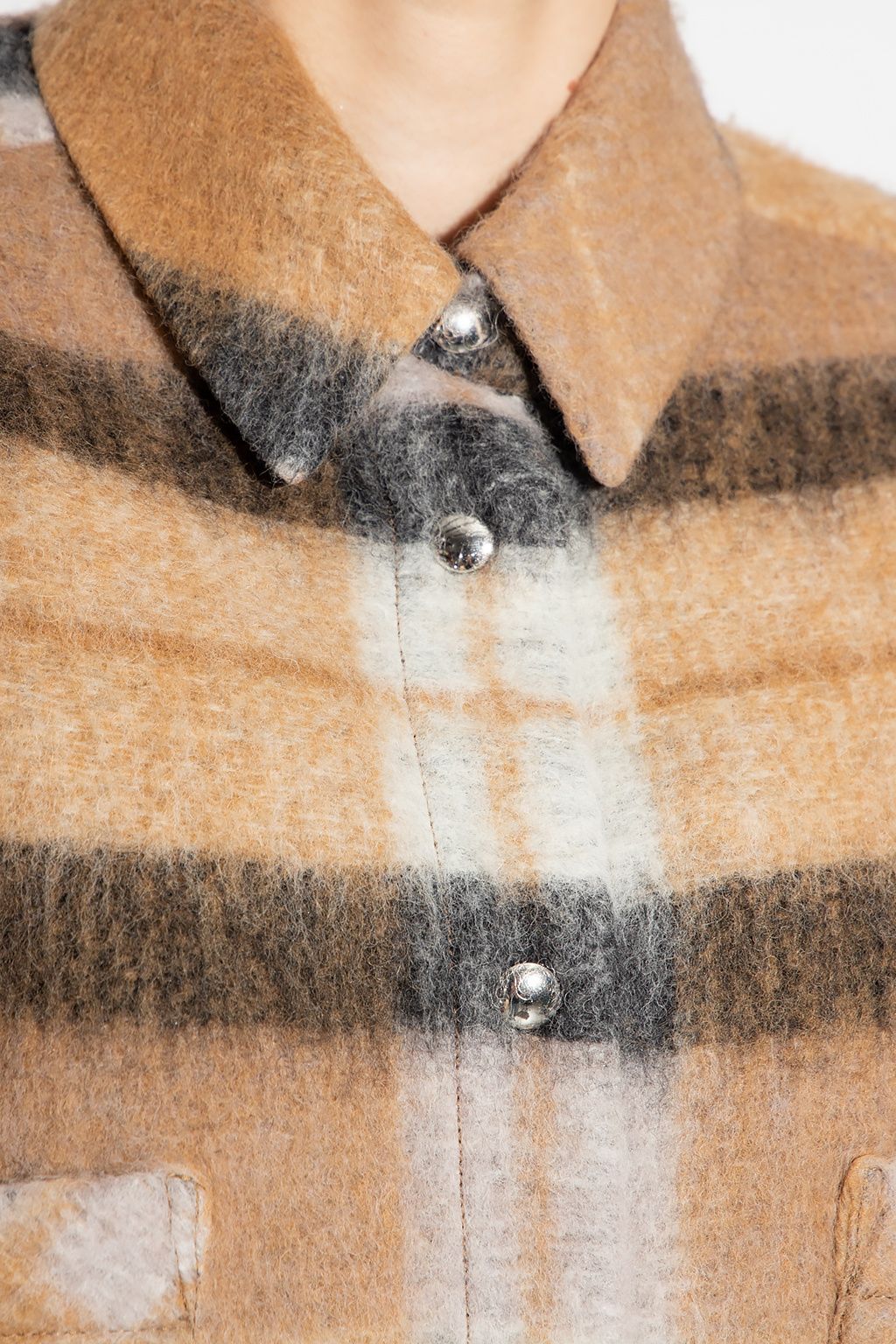Burberry - Women's Blend Overshirt Shirt - Brown - Wool - Tops