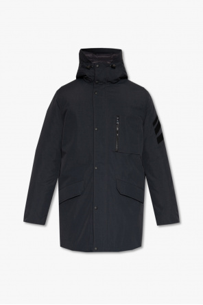 ‘kimmy’ insulated hooded jacket od Base insulated denim jacket