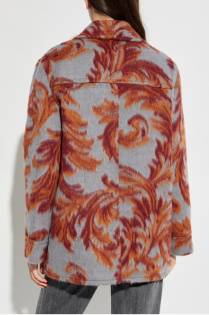 Etro Wełniana marynarka z dekoracyjnym wzorem