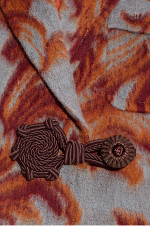 Etro Wełniana marynarka z dekoracyjnym wzorem