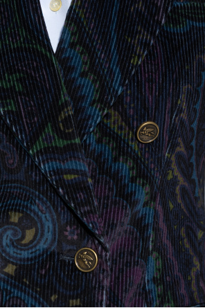 Etro Corduroy blazer with decorative pattern