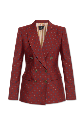 Patterned double-breasted blazer od Etro