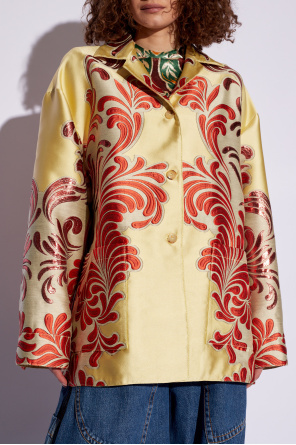 Etro Krótki płaszcz z żakardowym wzorem