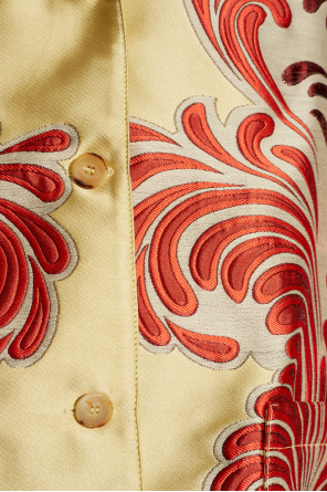Etro Krótki płaszcz z żakardowym wzorem