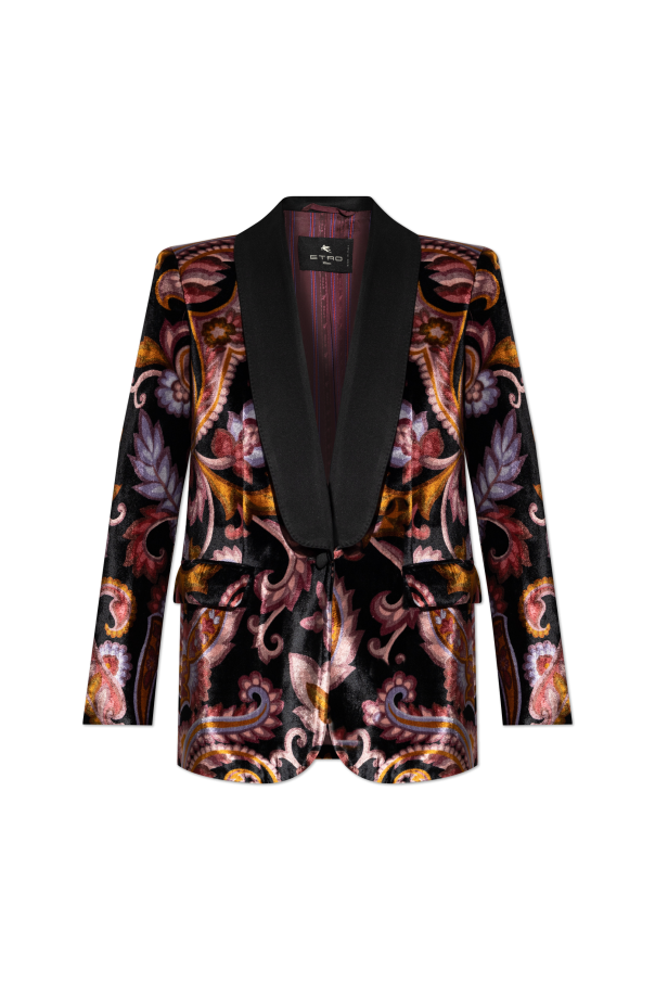 Etro Patterned velvet blazer