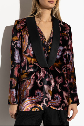 Etro Patterned velvet blazer