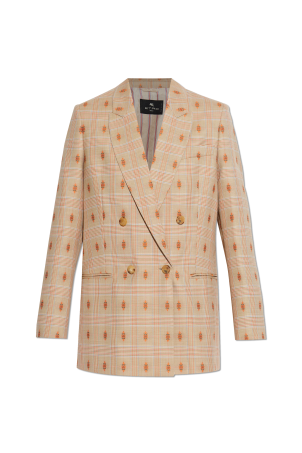 Wool double-breasted blazer od Etro