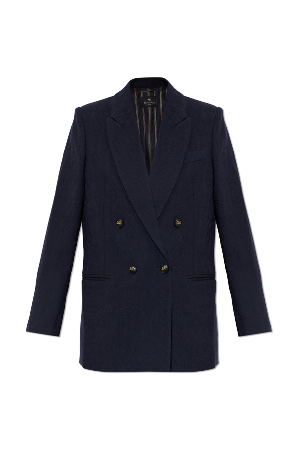 Double-breasted wool blazer od Etro