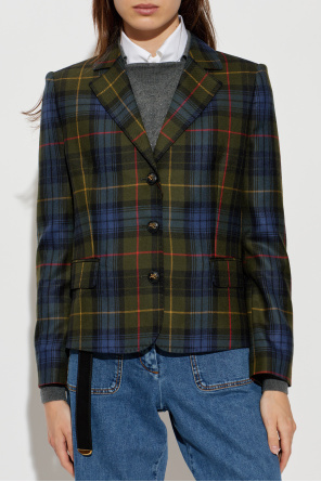 Etro Wool blazer with check pattern