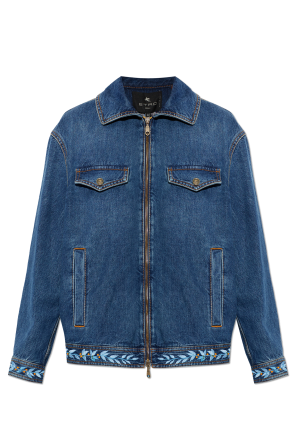 Denim jacket with embroidered embellishment