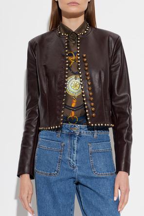 Etro Casaco de pele com tachas