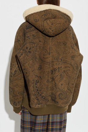 Etro Leather jacket with hood