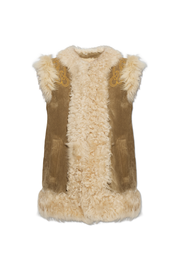 Leather vest od Etro