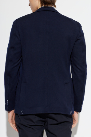 Eleventy Wełniana marynarka z otwartymi klapami