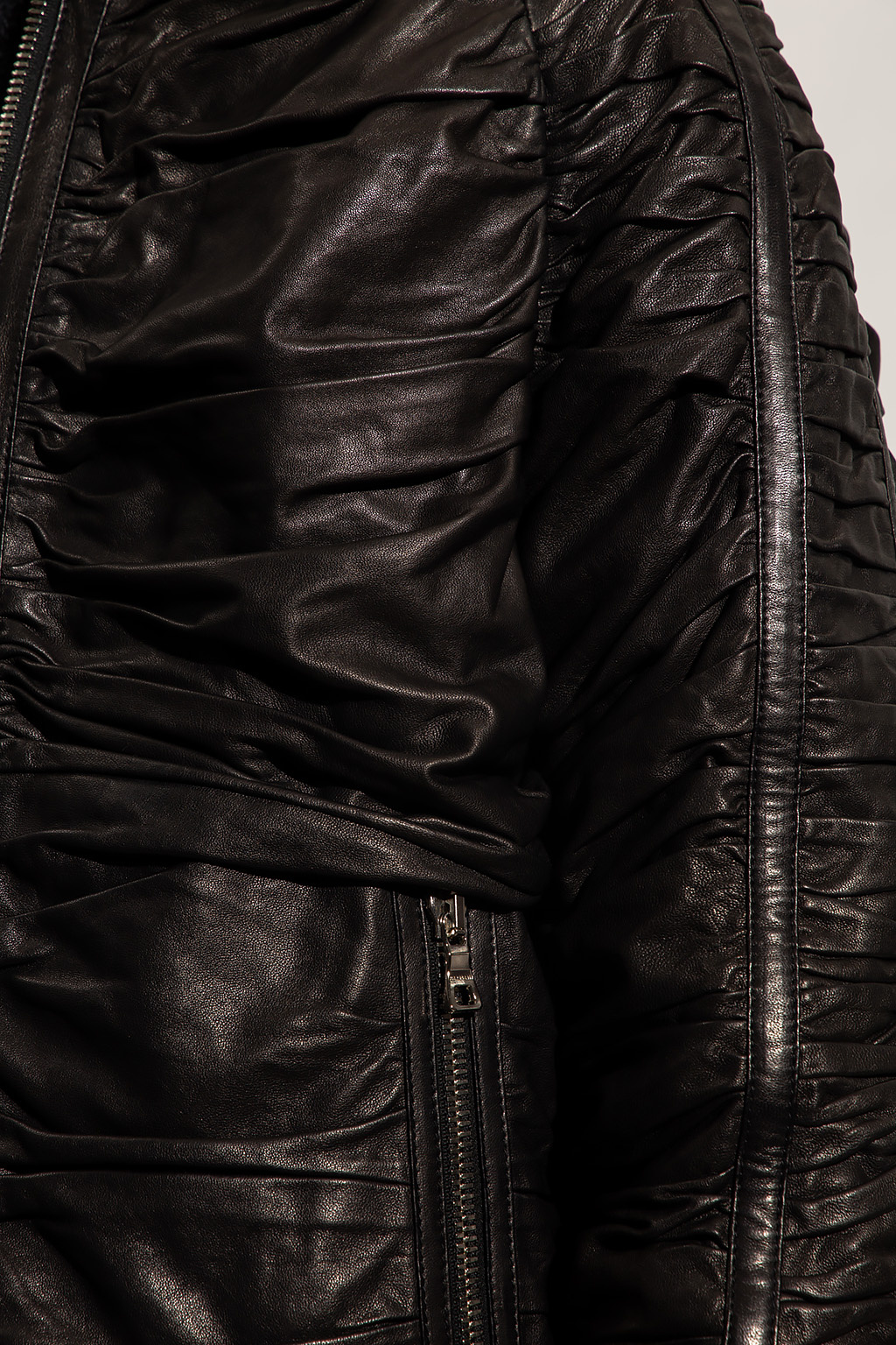 Balmain Leather bomber jacket