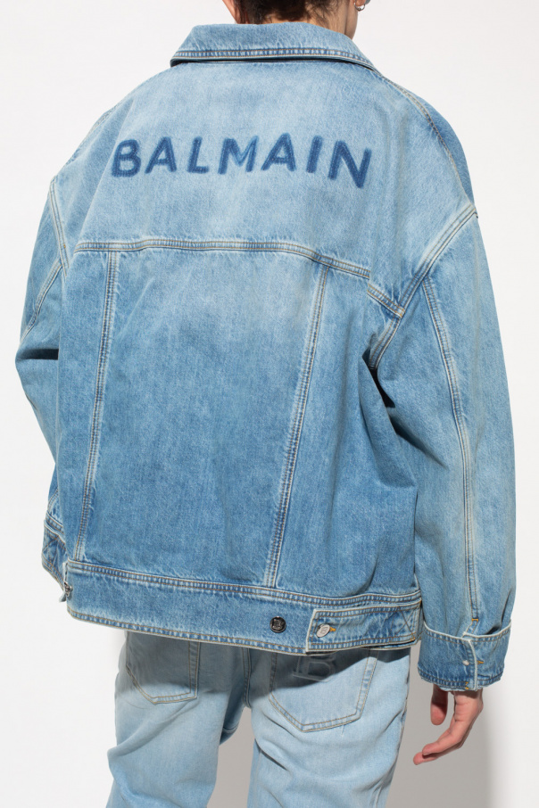 Balmain Shearling denim jacket, Men's Clothing