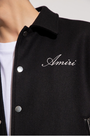 Amiri Back Logo long sleeve t-shirt in black Exclusive at ASOS