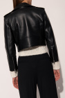 Red straight valentino Leather jacket