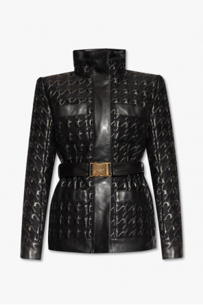 Black Long In Faux Fur With Double-buttoned Fastening Balmain Woman