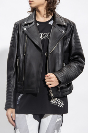 Balmain Leather biker jacket
