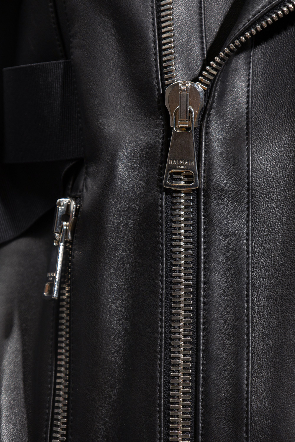 balmain jumper Leather biker jacket