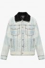 Balmain light blue Insulated denim jacket
