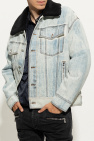 Balmain light blue Insulated denim jacket