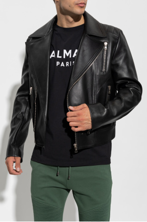 balmain jumper Leather jacket