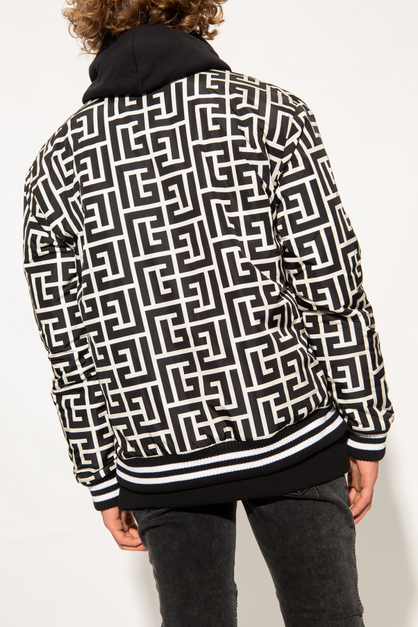 Balmain balmain embroidered design zip fastening hoodie item