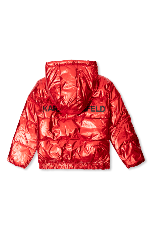 nanushka phin cotton poplin shirt Insulated jacket with logo