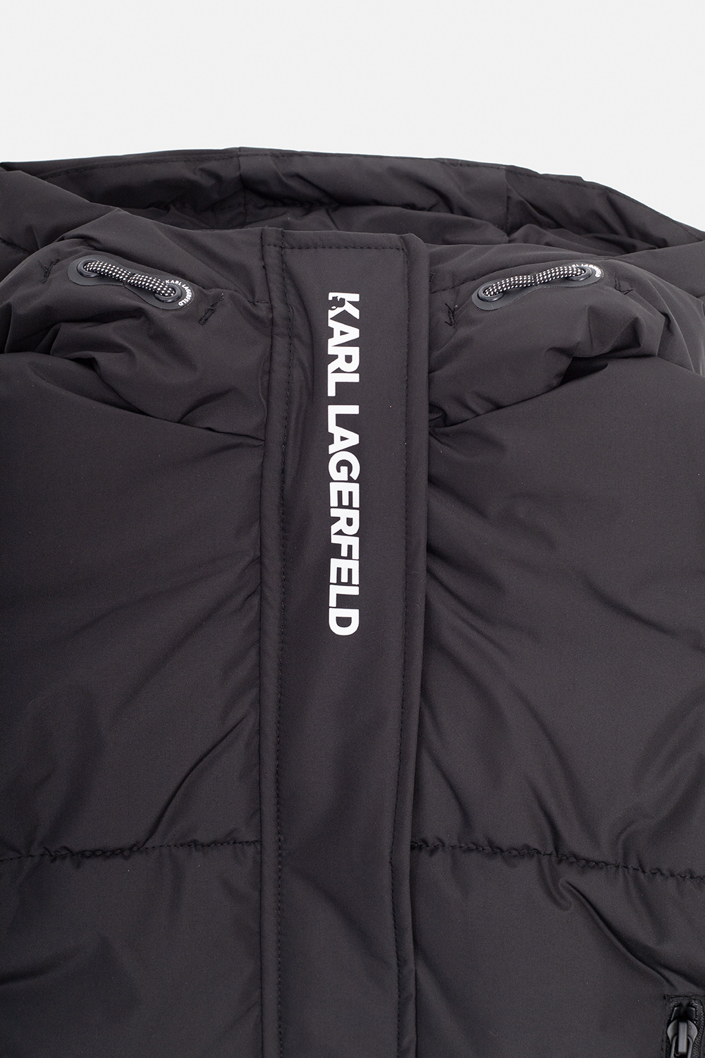 Karl Lagerfeld Kids Hooded puffer Open jacket