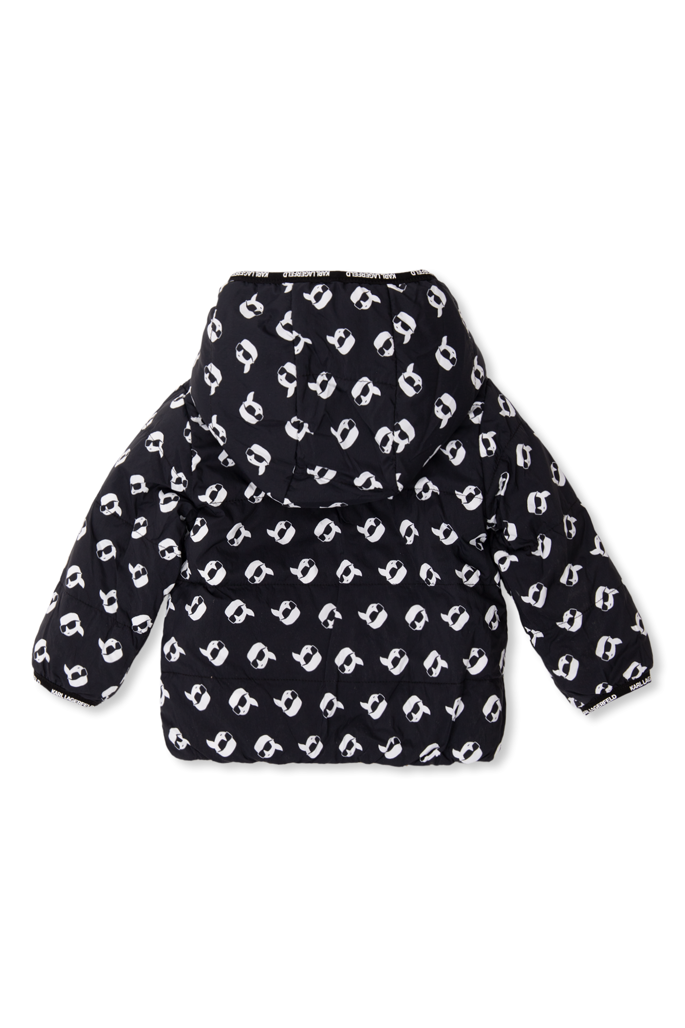 Chain Print Satin Drape Front Shirt Reversible jacket
