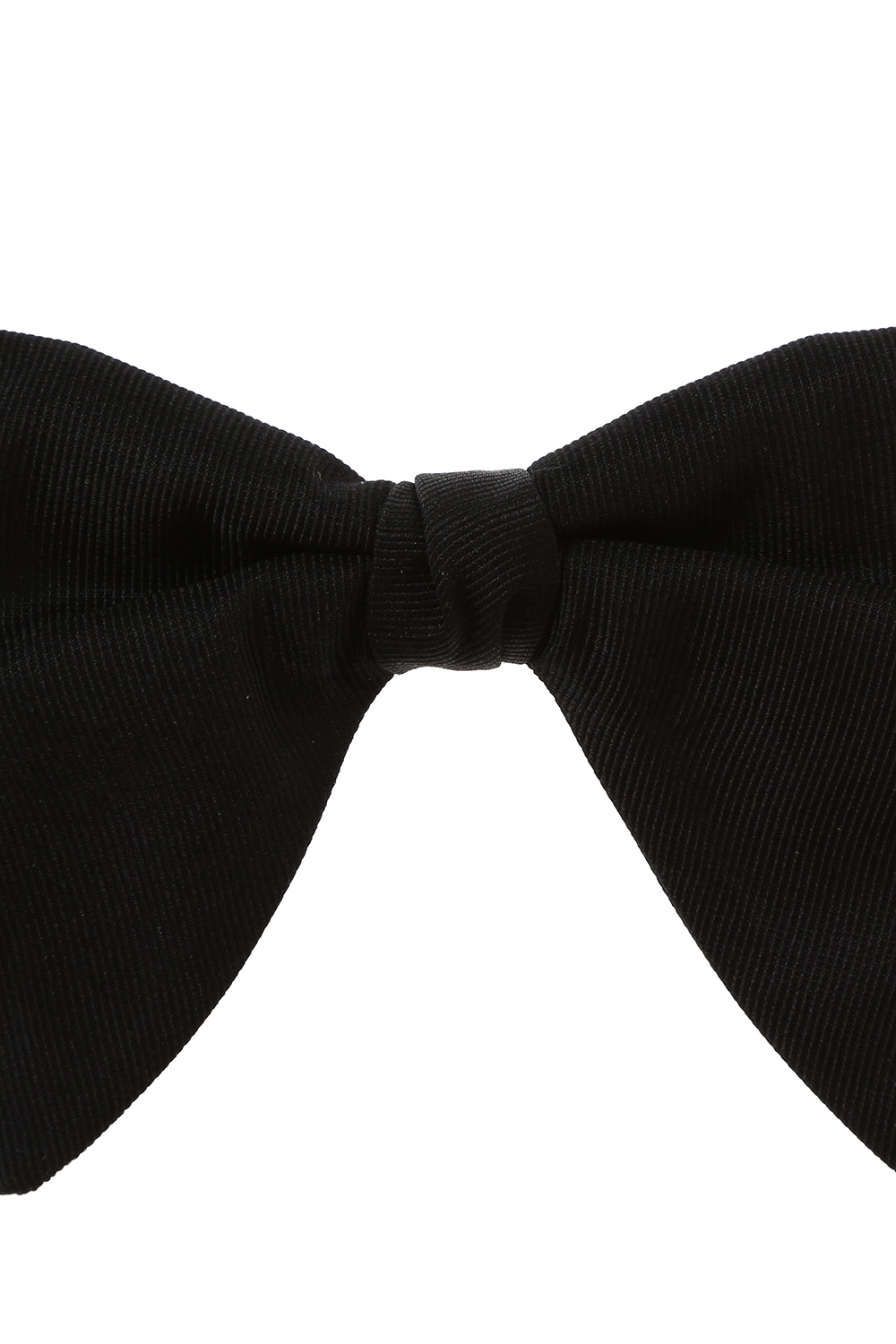 Gucci Silk Bow Tie W/ Logo Detail In Black