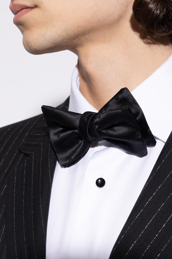 Alexander McQueen Silk bow tie with a distinctive skull motif