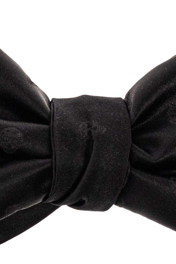 Alexander McQueen Silk bow tie with a distinctive skull motif