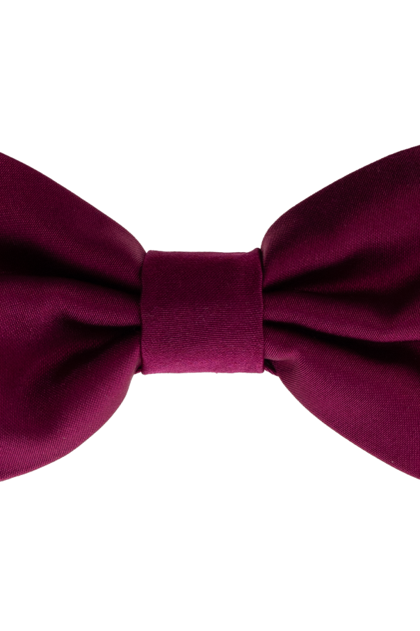 Dolce & Gabbana Kids logo sliders Black Silk bow tie